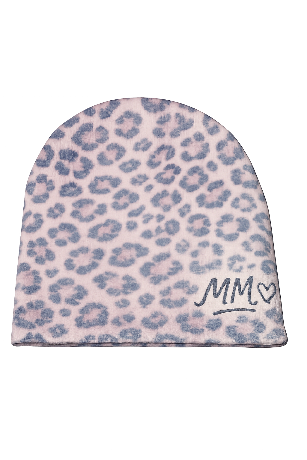 Pink “MM” Cheetah beanie